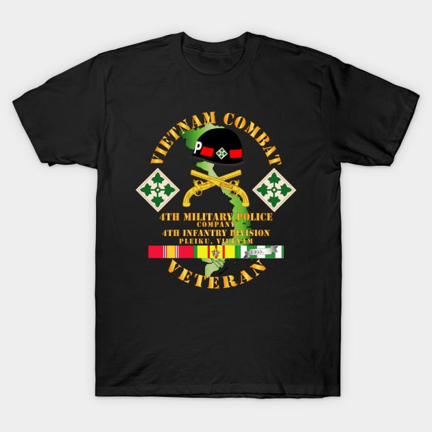 Vietnam Combat Veteran w 4th Military Police Co w 4th Infantry Division T-Shirt by twix123844